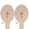 Easter Cross Wooden Food Pick - Oval - Double Sided - Front & Back
