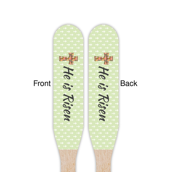 Easter Cross Wooden Food Pick - Paddle - Double Sided - Front & Back