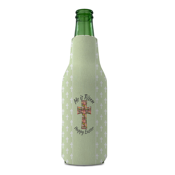 Easter Cross Zipper Bottle Cooler - FRONT (bottle)