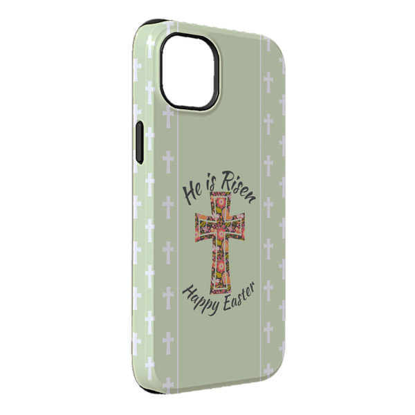 Custom Easter Cross iPhone Case - Rubber Lined - iPhone 14 Plus