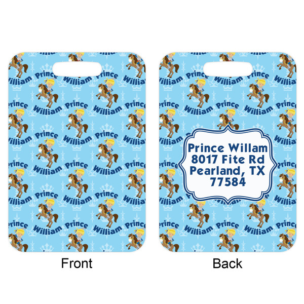 Custom Prince Aluminum Luggage Tag (Front + Back)