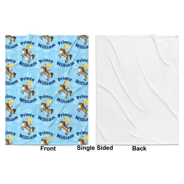 Custom Prince Baby Blanket (Single Side - Printed Front, White Back)