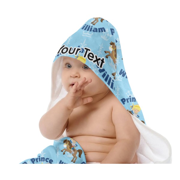 Custom Prince Baby Hooded Towel on Child