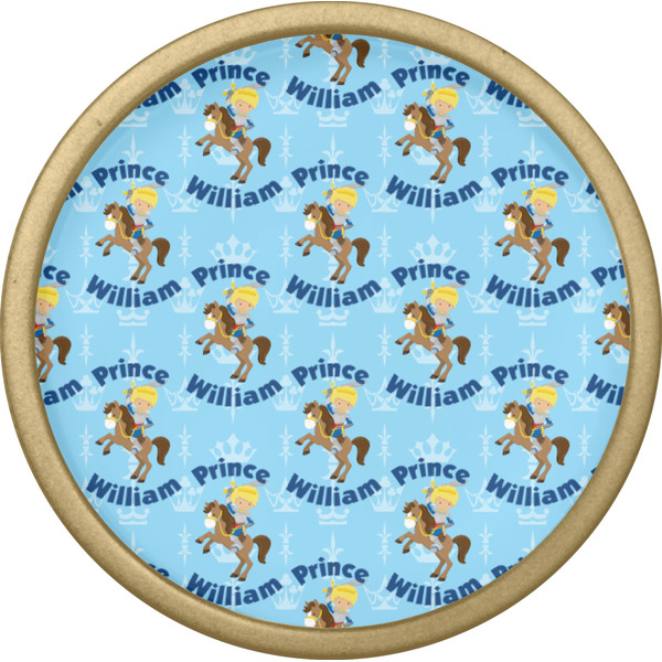 Custom Prince Cabinet Knob - Gold - Front