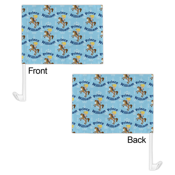 Custom Prince Car Flag - 11" x 8" - Front & Back View