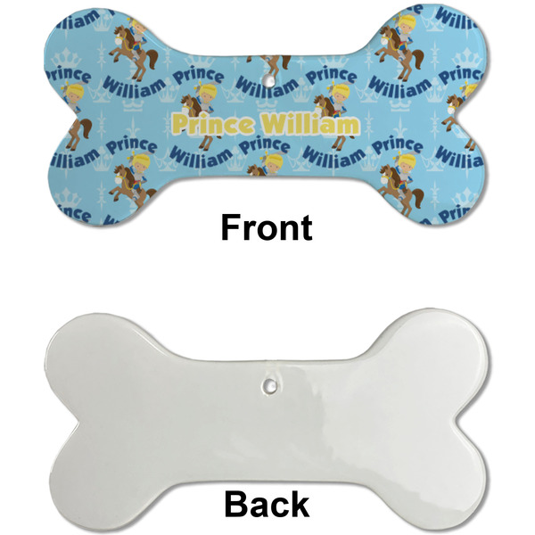 Custom Prince Ceramic Flat Ornament - Bone Front & Back Single Print (APPROVAL)