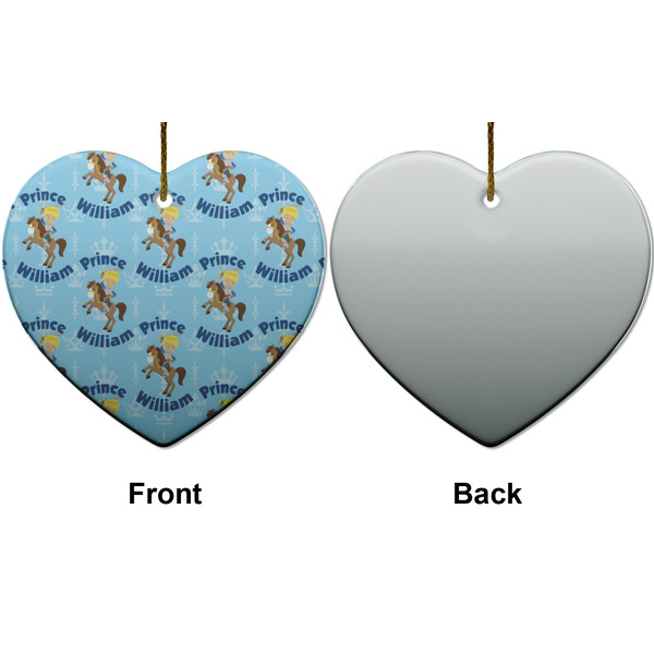 Custom Prince Ceramic Flat Ornament - Heart Front & Back (APPROVAL)