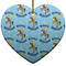 Custom Prince Ceramic Flat Ornament - Heart (Front)