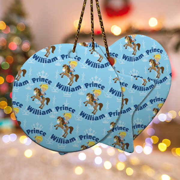 Custom Custom Prince Ceramic Ornament w/ Name All Over