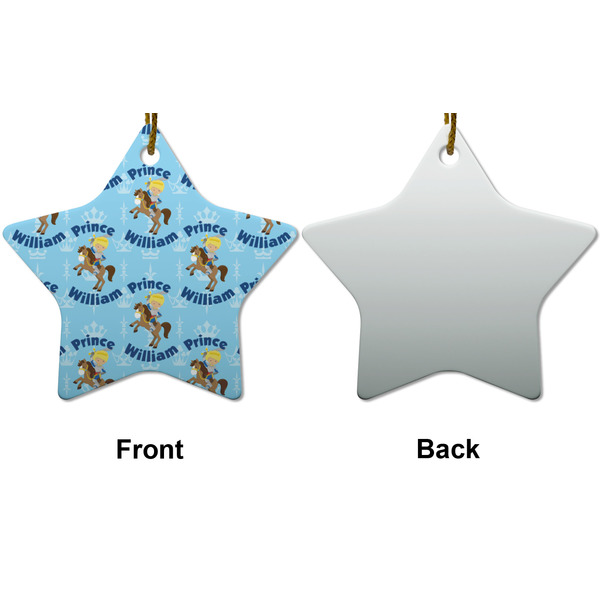 Custom Prince Ceramic Flat Ornament - Star Front & Back (APPROVAL)