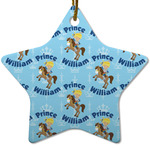 Custom Prince Star Ceramic Ornament w/ Name All Over