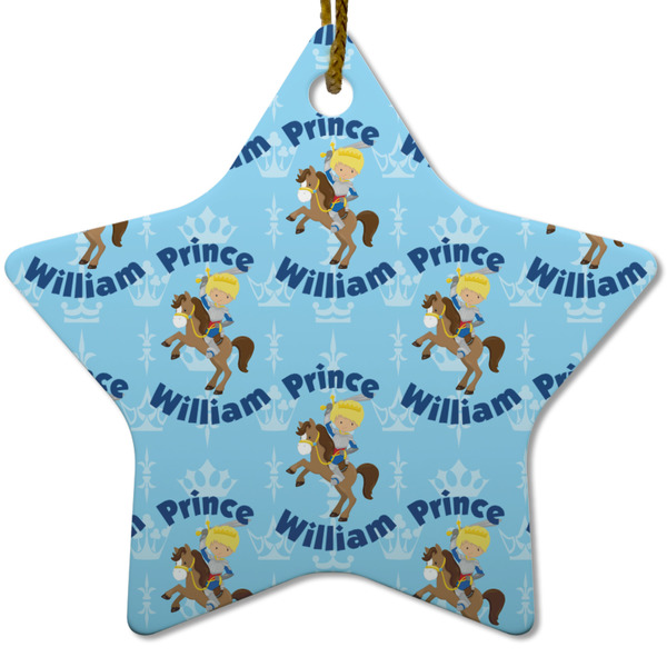 Custom Prince Ceramic Flat Ornament - Star (Front)