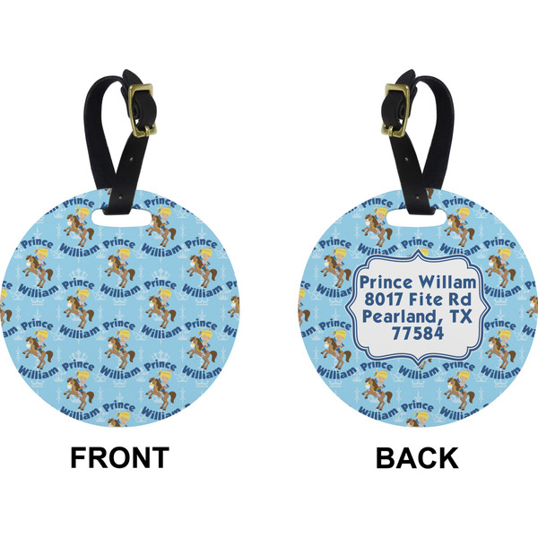 Custom Prince Circle Luggage Tag (Front + Back)