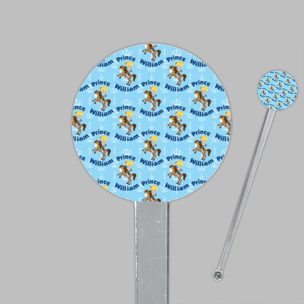 Custom Prince Clear Plastic 7" Stir Stick - Round - Closeup