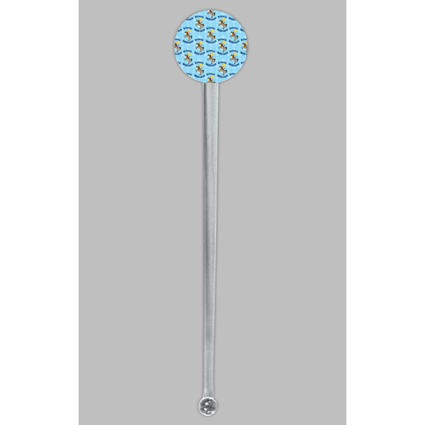 Custom Prince Clear Plastic 7" Stir Stick - Round - Single Stick