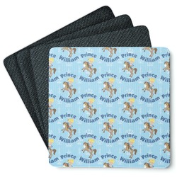 Custom Prince Square Rubber Backed Coasters - Set of 4 (Personalized)