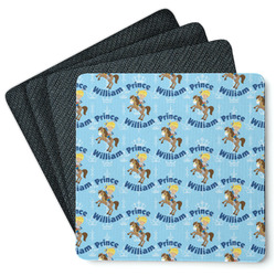 Custom Prince Square Rubber Backed Coasters - Set of 4 (Personalized)