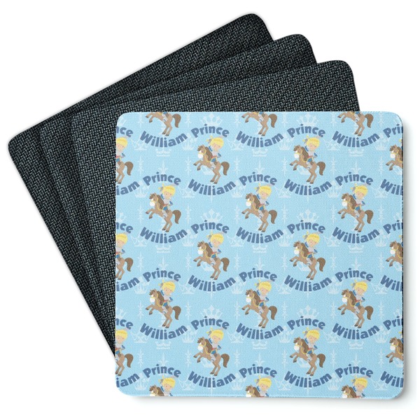 Custom Custom Prince Square Rubber Backed Coasters - Set of 4 (Personalized)