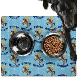 Custom Prince Dog Food Mat - Large w/ Name All Over