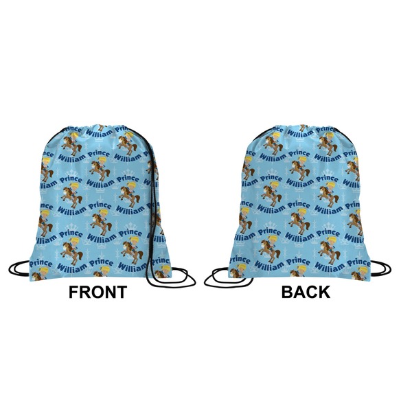 Custom Prince Drawstring Backpack Front & Back Small