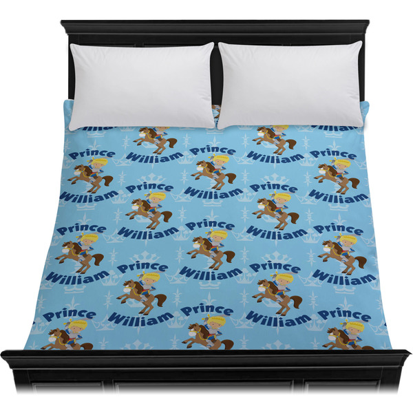 Custom Prince Duvet Cover - Queen - On Bed - No Prop