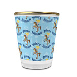 Custom Prince Glass Shot Glass - 1.5 oz - with Gold Rim - Set of 4 (Personalized)