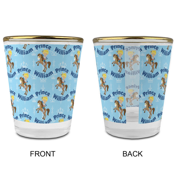 Custom Prince Glass Shot Glass - with gold rim - APPROVAL