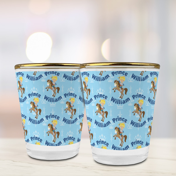 Custom Prince Glass Shot Glass - with gold rim - LIFESTYLE