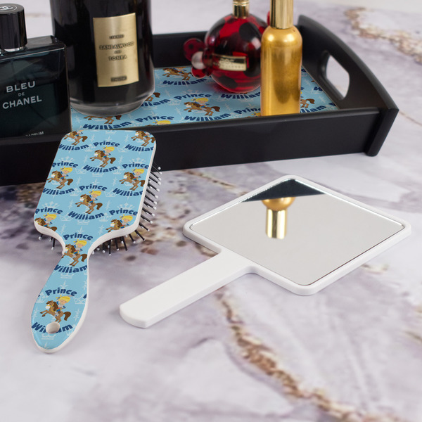 Custom Prince Hair Brush - With Hand Mirror