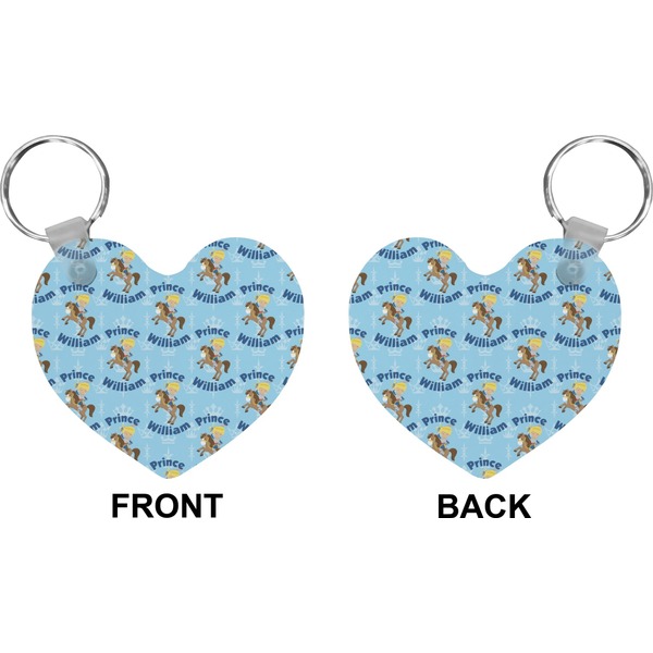 Custom Prince Heart Keychain (Front + Back)