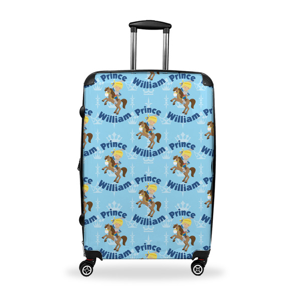 Custom Custom Prince Suitcase - 28" Large - Checked w/ Name All Over