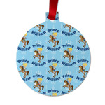 Custom Prince Metal Ball Ornament - Double Sided w/ Name All Over