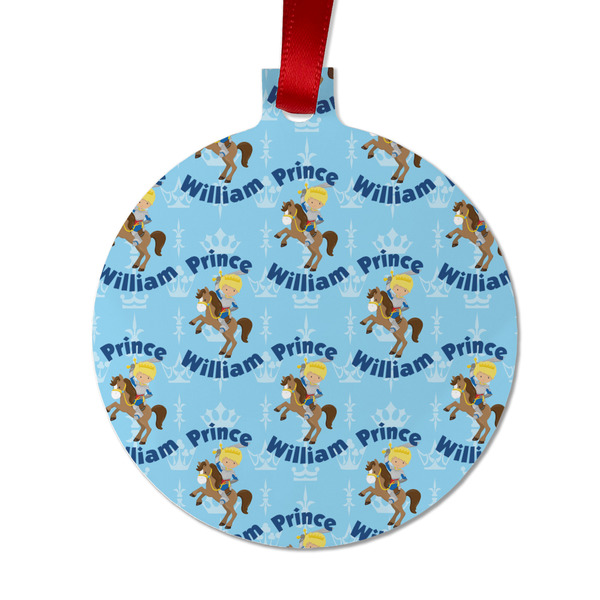 Custom Custom Prince Metal Ball Ornament - Double Sided w/ Name All Over