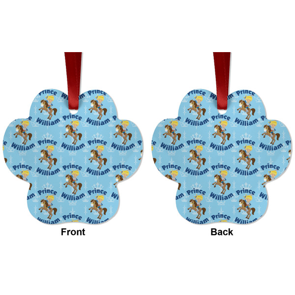 Custom Prince Metal Paw Ornament - Front and Back