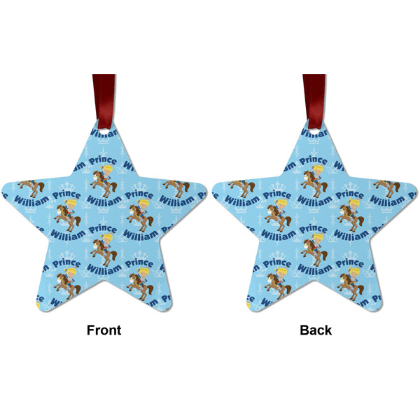 Custom Prince Metal Star Ornament - Front and Back