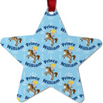Custom Prince Metal Star Ornament - Double Sided w/ Name All Over