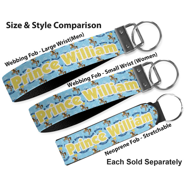 Custom Prince Multiple Key Ring comparison sizes