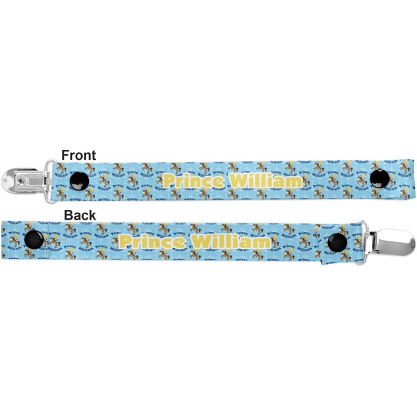 Custom Prince Pacifier Clip - Front and Back