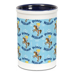 Custom Prince Ceramic Pencil Holders - Blue