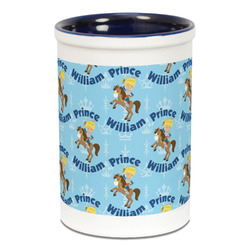 Custom Prince Ceramic Pencil Holders - Blue