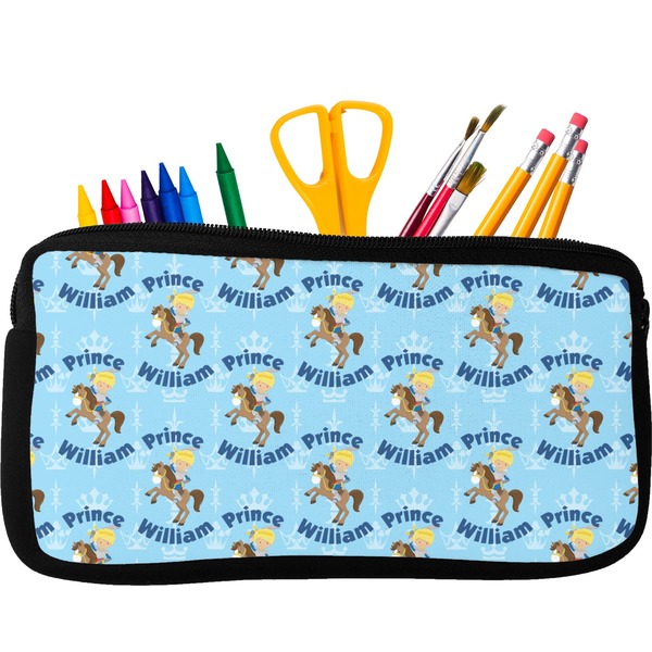 Custom Custom Prince Neoprene Pencil Case - Small w/ Name All Over
