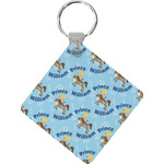 Custom Prince Diamond Plastic Keychain w/ Name All Over