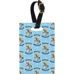 Custom Prince Plastic Luggage Tag - Rectangular w/ Name All Over