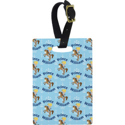 Custom Prince Plastic Luggage Tag - Rectangular w/ Name All Over