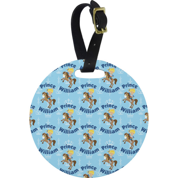 Custom Custom Prince Plastic Luggage Tag - Round (Personalized)