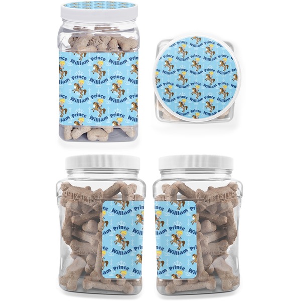 Custom Prince Pet Treat Jar - Multiple Angles