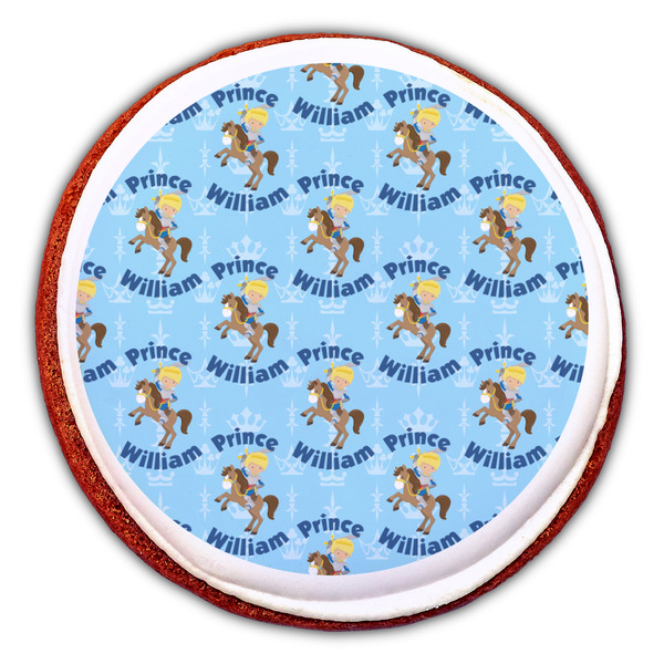 Custom Prince Printed Icing Circle - Large - On Cookie
