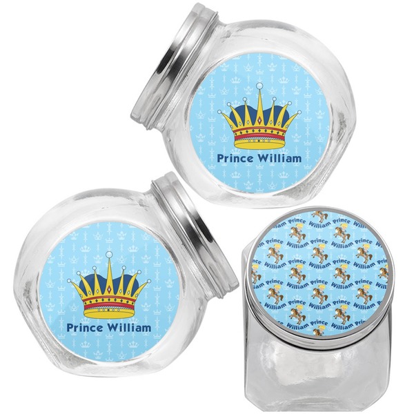 Custom Prince Puppy Treat Jar - Top Left Right