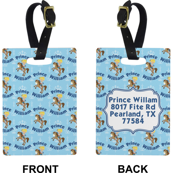 Custom Prince Rectangle Luggage Tag (Front + Back)