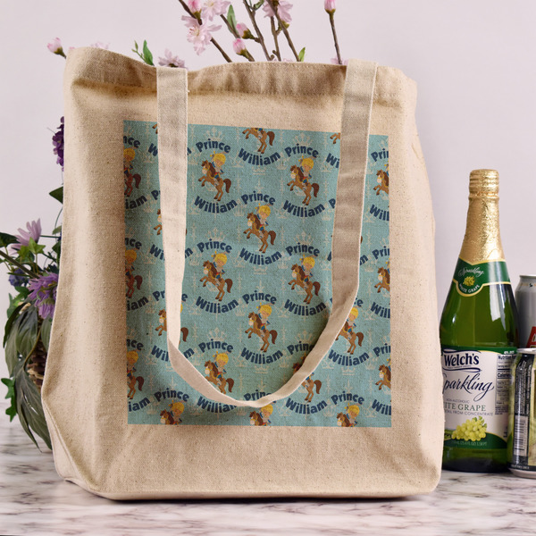 Custom Prince Reusable Cotton Grocery Bag - In Context
